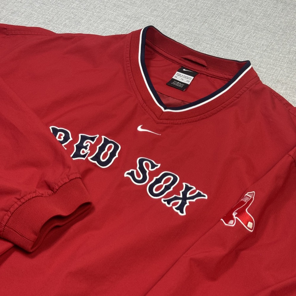 Nike Boston Red Sox Windbreaker Jacket Mens 2XL Red MLB Baseball Pullover